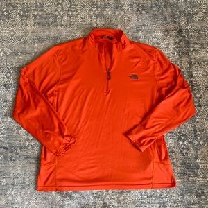 The North Face Men's Orange Quarter-Zip Pullover